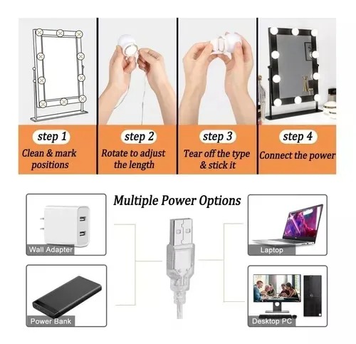 Miniatura 4 de Lámpara Luces Led Para Espejo Tocador Ho